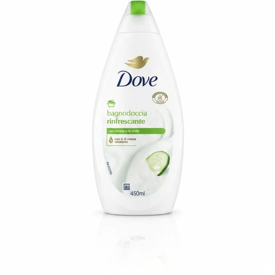 شامپو بدن داو Dove مدل Bagnodoccia Rinfrescante حاوی عصاره خیار و چای سبز