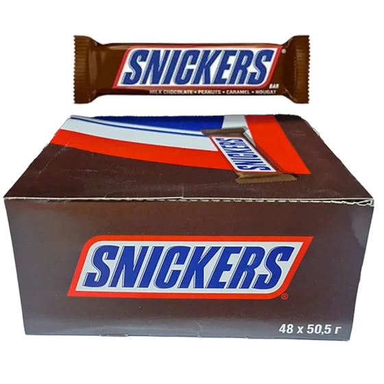 شکلات اسنیکرز 50 گرمی (SNICKERS) - عمده بسته 48 عددی