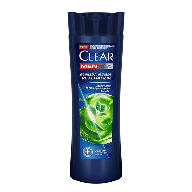 شامپو ضدشوره مردانه کلیر Clear مدل Gunluk Arinma Ve Ferahlik عصاره سدر و اکالیپتوس 350 میل