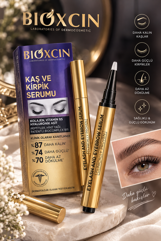 سرم تقویت کننده ابرو و مژه بیوکسین هیالورونیک اسید حجم ۳ میلی لیتر اصل